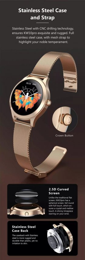 El reloj Smartwatch para damas KW10 PRO